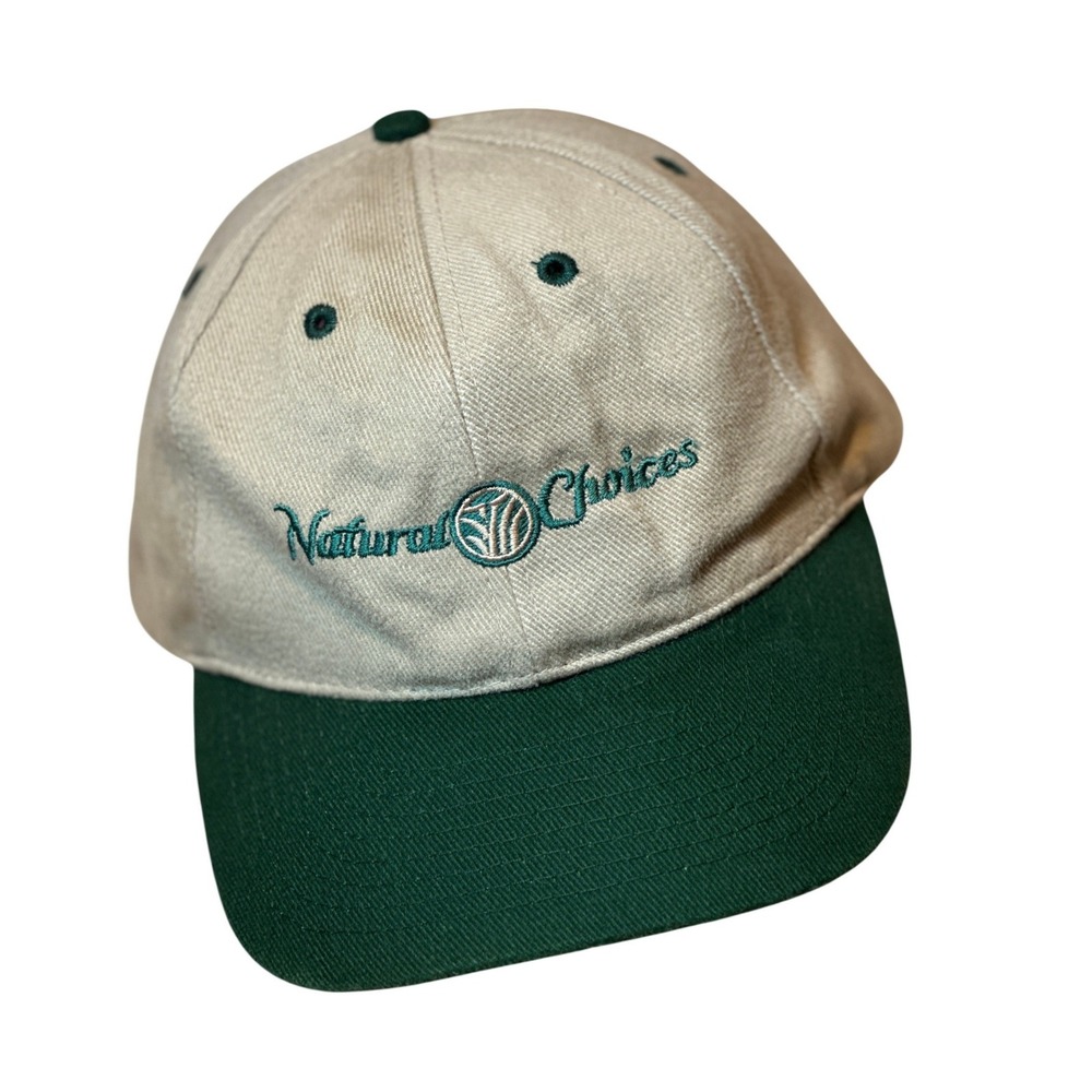 Headmost Natural Choices Hat Mens OSFM Beige Green Vintage Dad Cap Adjustable